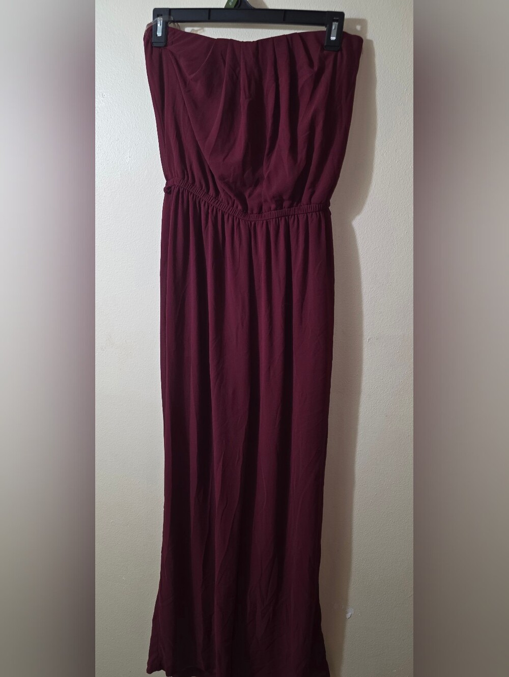 iris Strapless Maxi Dress in Burgundy - Picture 1 of 5